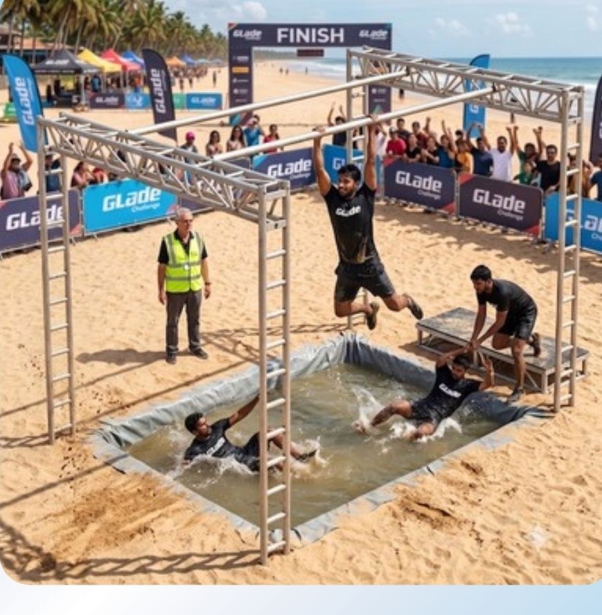 Transaction obstacle at Glade Runner 2026 beach race