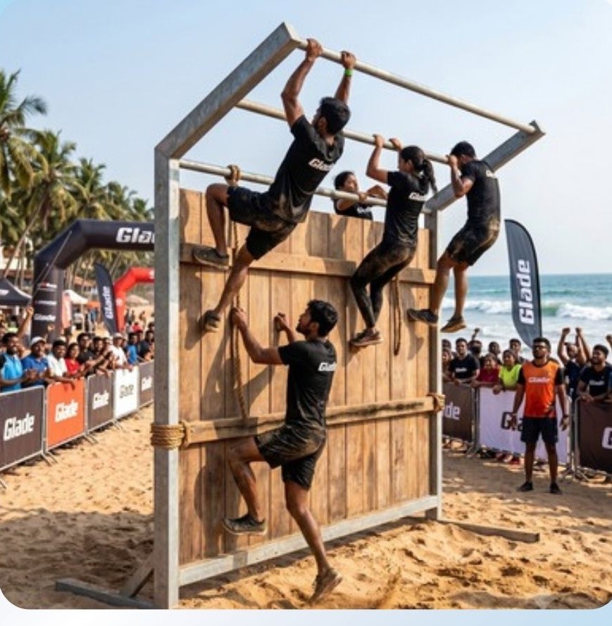 Wall Of Fame obstacle at Glade Runner 2026 beach race